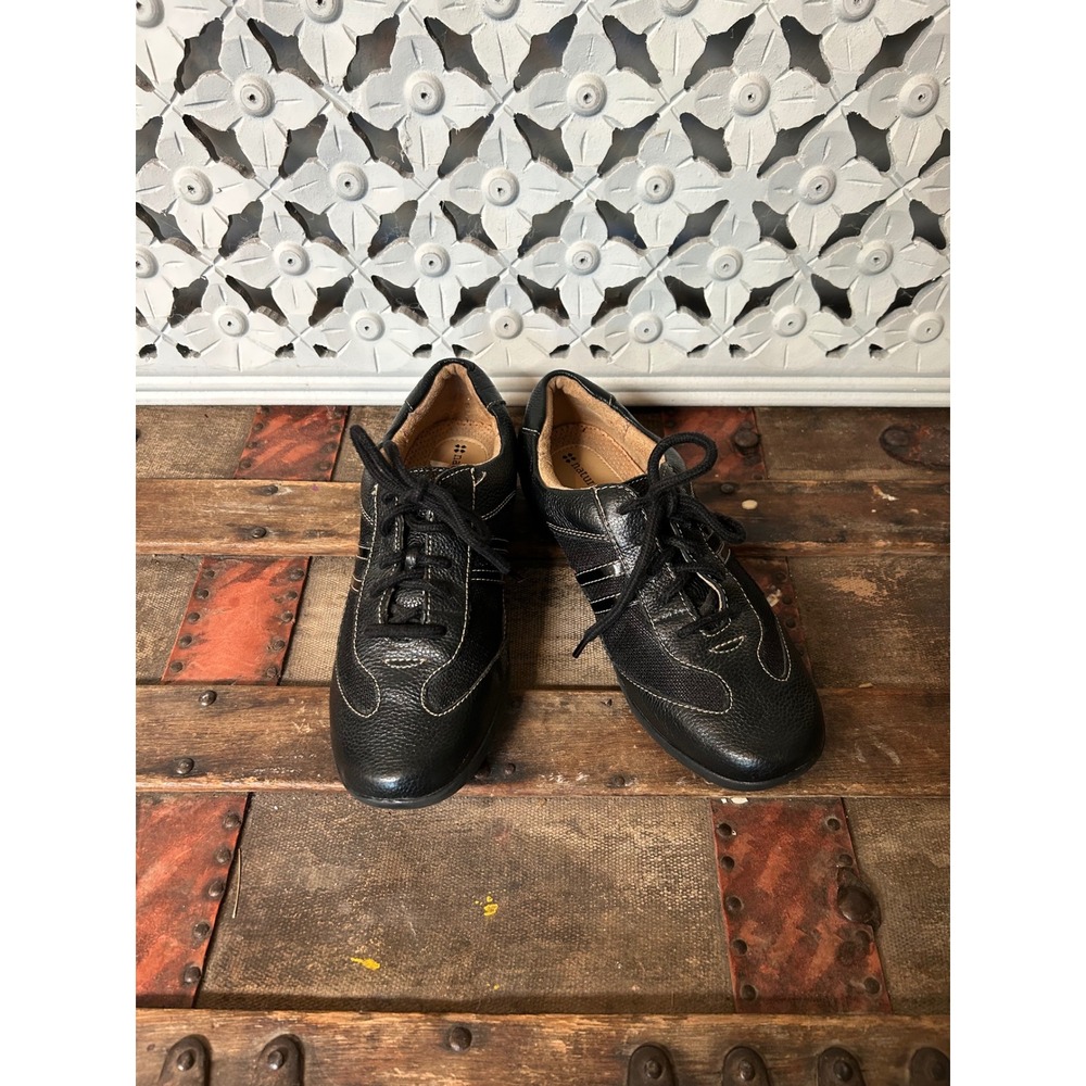 Naturalizer Black Leather Mesh Walking Shoes Sneakers Womens 7M